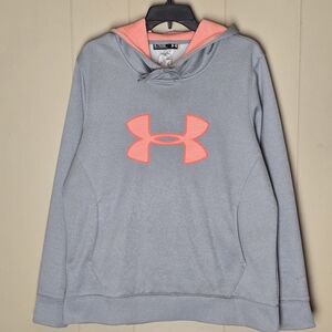 Under Armour Gray and Peach Hoodie Women's Size XL